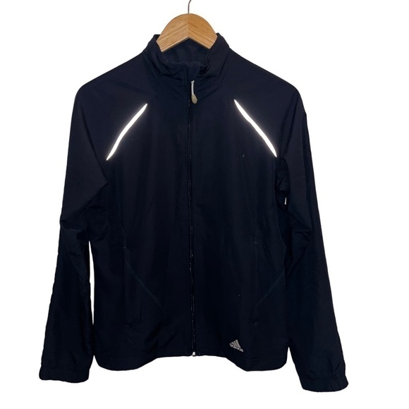 Adidas Lightweight Full Zip Up Running Jacket Women’s Size Medium - Picture 1 of 13